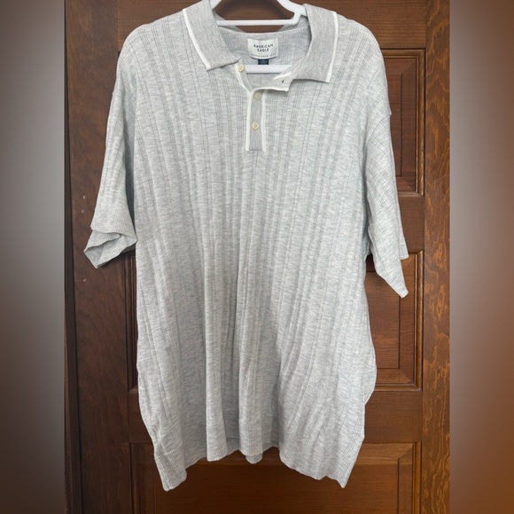 NWT AE WEEKEND TIPPED SWEATER POLO SHIRT - Picture 2 of 5